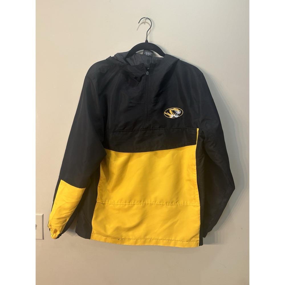Colosseum Men's Missouri Tigers Black Reload‎ Anorak Half-Zip Jacket Size Medium